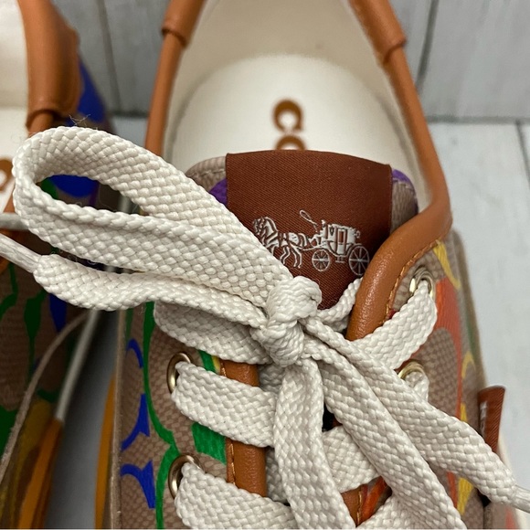 COACH Citysole Skate Pride Collection Rainbow Signature Canvas Low Top Sneakers - Picture 10 of 11